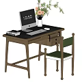 Middle Style Computer Desk Chair 3d model
