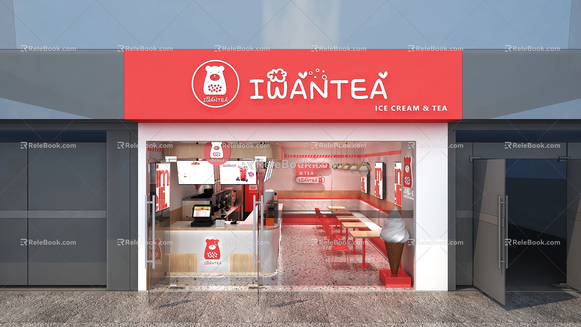 Milk Tea Shop 3d model