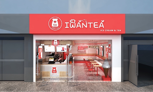 Milk Tea Shop 3d model