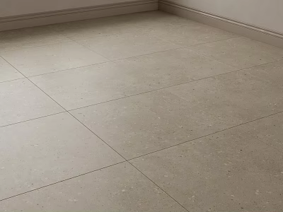 Light Beige Speckled Floor Tiles in Tiled Indoor Surface with Smooth Finish 3d model