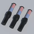 Three Curling Irons With Black Handles Pink And Blue Styling Sections