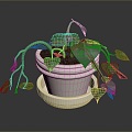 Potted Indoor Plant Green Plant Indoor Bonsai Bonsai Flower Wild Flower Flower Plant Realistic 3d model