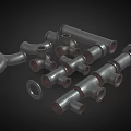 Different Types Heavy Duty Metal Pipe Fittings For Industrial Hardware Tools