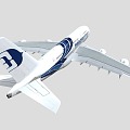 Airbus A380 passenger jet Malaysia Airlines 3d model