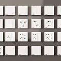 White Switch Panels Featuring Multiple Sockets USB Ports And Various Designs Arranged On