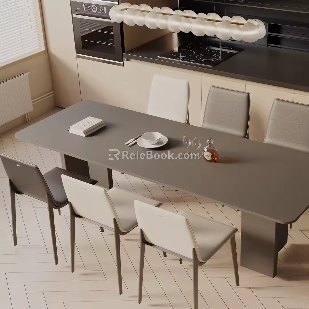 Modern dining table 3d model