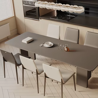 Modern dining table 3d model