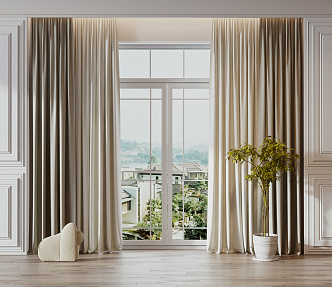 Modern Curtains 3d model