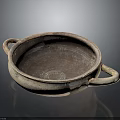 Rustic Traditional Ceramic Bowl With Two Handles As Essential Daily Living Item
