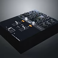 portable synthesizer mixer reverberator tuner mixer mixing equipment 3d model