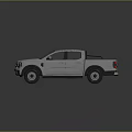 Ford Ranger Silver Pickup Truck With Modern Exterior And Spacious Cargo Bed