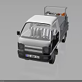 CIEBRCI White Small Truck With Open Cargo Area Transparent Container And Items Inside