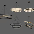Modern Chandeliers With Circular Layered Metal Frame And Contemporary Lighting Design