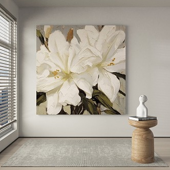 Modern plant painting decorative painting 3d model