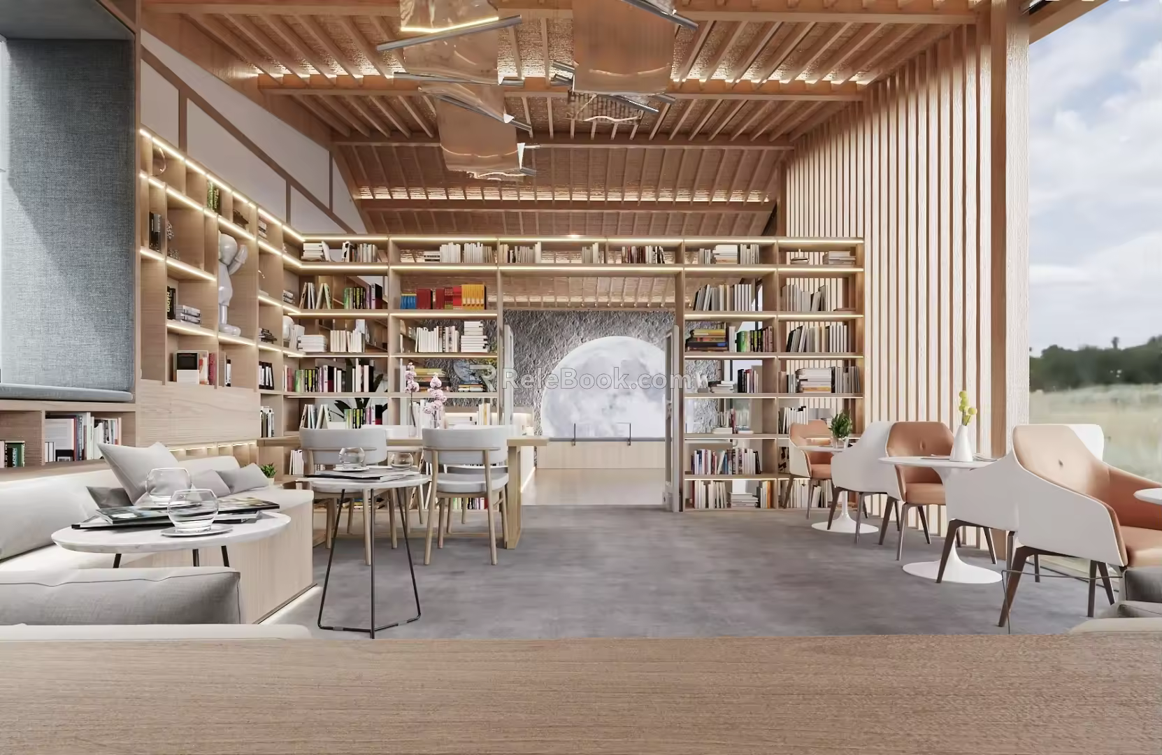 Modern Library 3d model