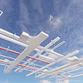Necessary pipe for industrial wind 3d model