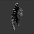 Unique Heart Shaped Jewelry With Metallic Wing Design And Intricate Carvings