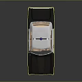 Classic Black And White Police Car With Red Blue Lights And Star Badge