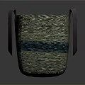 Stylish Woven Tote Bag With Green And Blue Stripes And Purple Straps
