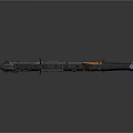 Futuristic Orange and Gray Weapon with Technological Scope and Modern Design