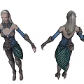 Modern Game Role Game Character Female Model 3d model