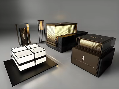 Modern Outdoor Lights With Various Styles LED Lighting And Metal Frame Design 3d model