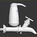 ACORDE Water Faucet Filter With White Body And Silver Handle For Household Living