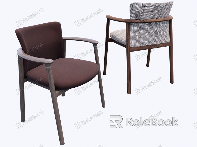 Middle Style Dining Chair Single Chair model