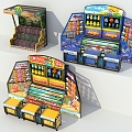 Carnival Booth Game Gun Shooting Game Market Booth Doll Machine 3d model