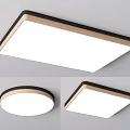 Modern Ceiling Light with Square and Round Shapes Minimalist Design Bright White Lighting