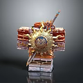 Contradiction Medieval Shield Ancient Shield Defensive Weapon Ancient Shield Iron Shield Protective Shield 3d model