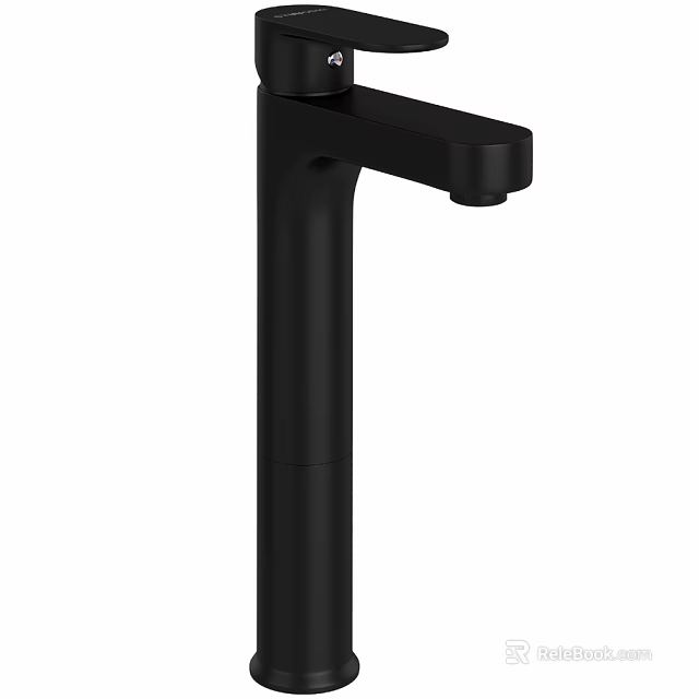 Sleek Black Modern Faucet Design With Single Handle For Bathroom Use 3d model 