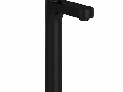 Sleek Black Modern Faucet Design With Single Handle For Bathroom Use 3d model