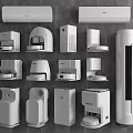 Sweeping robot sweep and drag robot charging box sweep and drag all-in-one machine air conditioner refrigerator air purifier 3d model