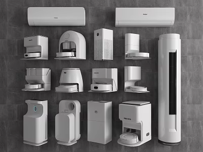 Sweeping robot sweep and drag robot charging box sweep and drag all-in-one machine air conditioner refrigerator air purifier 3d model