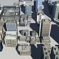 Urban Building Cluster With High Rise And Low Rise Buildings In Dense Urban Layout
