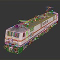 Realistic train vehicle 3d model