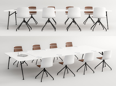 Modern Meeting Table and Chair Meeting Table and Chair Combination Negotiation Table and Chair Office Chair 3d model