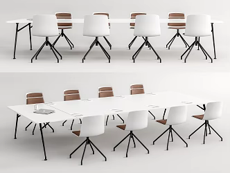 Modern Meeting Table and Chair Meeting Table and Chair Combination Negotiation Table and Chair Office Chair 3d model