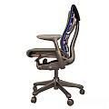 Modern Ergonomic Office Chair With Adjustable Armrests Comfortable Fabric Seat And Swivel Wheels