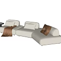 Modern Cream Style Sofa Living Room Sofa Multi-Person Sofa Three-Person Sofa in-line Sofa 3d model