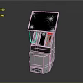 Gray Vending Machine With Yellow Illuminated Top And Coin Insert Slot Design