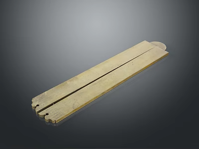 Industrial Equipment Metal Component With Long Flat Structure And Smooth Polished Surface 3d model
