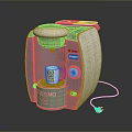 TASSIMO Computer Controlled Coffee Machine With Gray White Design Display Screen Buttons And White Cup