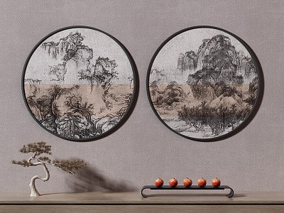 New Chinese Decorative Painting 3d model