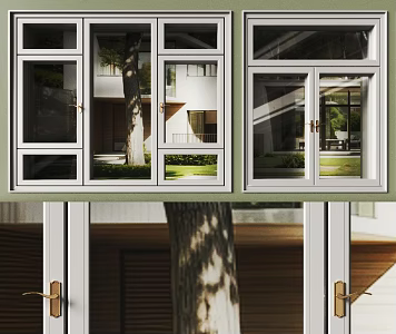 Modern window combination 3d model