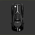 Sleek Black Supercar With Streamlined Design Large Rear Wing And Reflective Finish