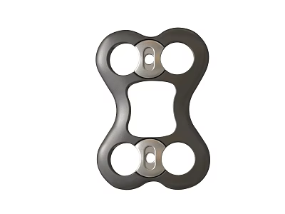 Durable Metal Medical Device With Circular Holes And Square Center For Surgical Applications 3d model