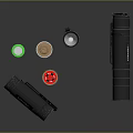 COSMO Flashlights With Various Sizes Colors And Positions Including Black And Green Models
