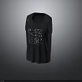 Black Sleeveless Vest With White TIME TO RISE Text For Casual Daily Use